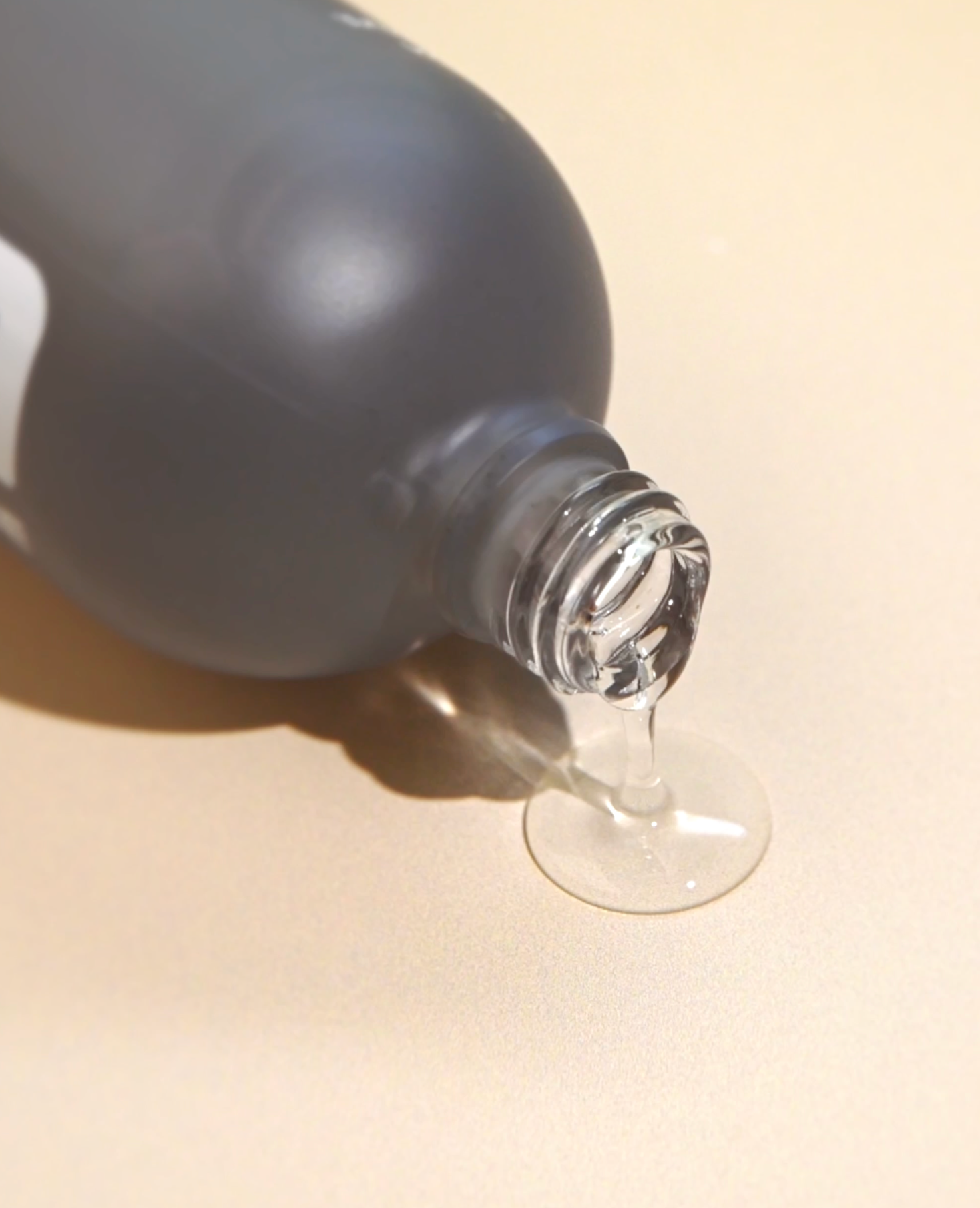 silicone lube spilling out of the bottle