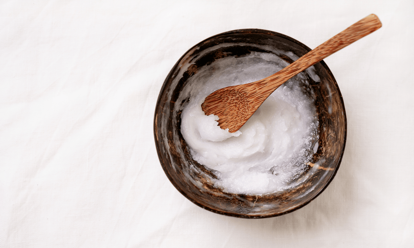 coconut oil against a clean white background